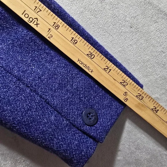 JONES NEW YORK Womens Blazer Jacket Royal Blue Wool‎ Blend Velvet Collar Size 16 - Picture 8 of 11